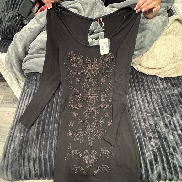 off 5th Dresses & Skirts - Elegant Black Embroidered Dress